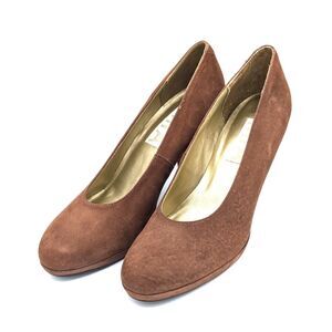 MIA Sabrina Heeled Pumps Mocha Brown Suede Leather Women's Size 8M